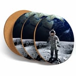 4 Set - Amazing Alien Planet Moon Coasters Kitchen Drinks Coaster Gift #14174