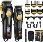 CIICII Mens Hair Clippers and Trimmers Set, Professional Cordless Barber for Kit