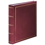 Hama London Photo Album | Super Jumbo Scrapbook | 80 White Photos | 480 Pages | Burgundy