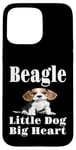 Coque pour iPhone 15 Pro Max Drôle Beagle Little Dog Big Heart Dog Lover Mom Dad Grandma