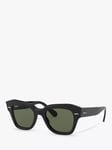 Ray-Ban RB2186 Unisex Polarised Square Sunglasses, Black