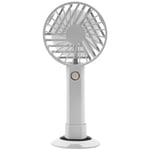 Tlily - Ventilateur Portatif Rechargeable Blanc usb éLectrique de Bureau à Domicile avec Support TéLéPhone Portable