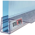 STEIGNER 100cm Joint d'étanchéité droit en PVC pour Paroi en Verre de Douche ou Baignoire, vitre 6/7/8 mm, Anti-Fuites d'Eau, UK11