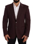 Dolce & Gabbana Veste Blazer Violet Coton Slim IT46/US36/S