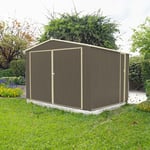 Trigano - Abri de jardin métal 15,17 m2. + kit d'ancrage inclus