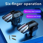 Mobile Gaming Trigger 6 Finger Linkage Game Controller For Phones Sensitiv For