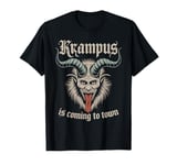 Krampus Is Coming To Town Christmas Monster Men Women Kids T-Shirt