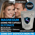 Magnesium Glycinate 180 Capsules High Strength Muscle Supplement Bone Health