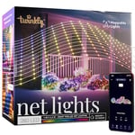 Twinkly Net Lights, Flexible LED Grid with 260 Mappable RGB LEDs, Indoor and Outdoor Light Strip, Smart Lights, Compatible Alexa, Google Home, IP44, App Controlled, Transparent Wire, 1.2m x 1.9m