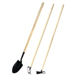 OGROD Lot d'outils de jardinage Pelle bêche + râteau + serfouette panne et fourche