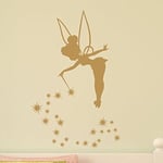 Ambiance-Live Tinkerbell Wall Sticker Gold 2-45 x 35 cm