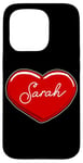 iPhone 15 Pro Hand Drawn Heart Sarah - First Name Hearts I Love Sarah Case