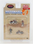 AMERICAN DIORAMA 76504MJ Figurines - Set Motomania - 2X Motorcycle Figurine - V