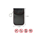 Lot de 2 sans porte-clé Etui Anti rfid Clé Voiture Signal Blocage Faraday Pochette Sac, Pochettes Blocage Signal rfid pour Clé Voiture, Étui de