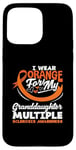 Coque pour iPhone 15 Pro Max Ruban orange pour sensibilisation à la sclérose en plaques