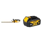 DEWALT DCM563PB-XJ 18 V 5 A XR Cordless Bare Unit Hedge Trimmer - Yellow + DEWALT Battery