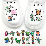 20 st Toy Story Buzz Lightyear skosmycken, Croc Clog skor Clog sandaler dekoration accessoarer för barn pojkar flickor