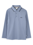 HUGO BOSS Kids' Long Sleeve Polo Shirt, Medium Grey