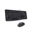 Logitech MK120 Wired Keyboard and Mouse Combo for Windows, AZERTY French Layout 