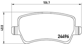 Bromsbelägg Brembo - Volvo - V70, V60, Xc60, Xc70, S60, S80. Ford - S-max, Galaxy. Land-rover - Evoque, Freelander