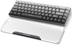 Repose-poignet pour Compact 68 Keys Clavier, Wrist Rest, Premier Acrylique Transparent, Pieds en Caoutchouc Antidérapant, Ergonomique Keyboard Palm Rest pour Office/Gaming/Laptop - Noir