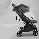 (Black)Universal Stroller Rain Cover Rainproof Eco Friendly Stroller Raincoat