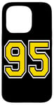 iPhone 15 Pro Number 95 in Yellow White Black Case