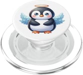 Cute Angel Penguin with Halo and Wings PopSockets PopGrip for MagSafe