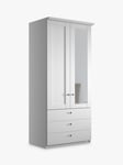 John Lewis Marlow 100cm Hinged Wardrobe with Right Mirror & 3 Drawers