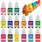 Colorant Alimentaire Gel - 15 Couleurs Colorant Bougie Alimentaires De Qualité, Concentré Nourriture Dye, pour Décoration de Gâteaux, Cuisson, Tartes, Macarons, Glaçage, Donuts - 6ml