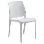 Chaise Polypropylène Chaises BAR Restaurant Jardin Interne Extérieur Blanc vlg