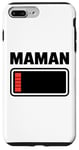 Coque pour iPhone 7 Plus/8 Plus drole Femme fatiguée, maman, faible charge de batterie