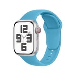 SRena Bracelet SBC1 pour bracelet apple watch se ultra 2 series 10 9 8 7 6 5 4 3 2 1 49mm 46mm 45mm 44mm 42mm 41mm 40mm 38mm cuir sport montre silicone en couleur Bleu Mers Cristallines