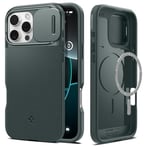 Spigen Optik Armor MagFit Case for iPhone 16 Pro Max, Compatible with MagSafe Accessories - Abyss Green