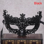 Venedig Sexig Golden Fox Mask Maskeraddräkt Dansmask Black