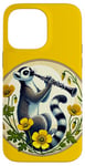 Coque pour iPhone 14 Pro Max Lemur jouant d'une clarinette Illustration Mignon Band Class Art