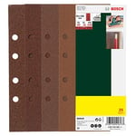 Bosch Accessories 2607019499 Feuilles abrasives pour Ponceuse vibrante Grain 60-240 93 x 230 mm Lot de 25