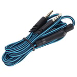 Câble audio de remplacement, fil de contrôle du volume en ligne et sans cordon de contrôle de sourdine en ligne pour casque de jeu Astro A10 A40TR (fonction muet bleu)