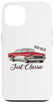 Coque pour iPhone 13 Design de voiture vintage rétro et amusant, avec inscription « Not Old Just »