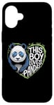 iPhone 16 Plus This Boy Loves Pandas Cute Panda Bear Valentines Day Case