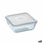 Square Lunch Box with Lid Pyrex Cook&freeze 850 ml 14 x 14 cm Transparent Gla