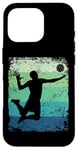 Coque pour iPhone 16 Pro Joueur de volleyball vintage homme femme beach volley ball