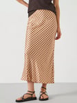 HUSH Simone Geometric Sun Slinky Midi Skirt, Multi