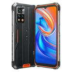 Blackview - BV9200 - Smartphone Étanche Incassable - MediaTek G96 - Doke OS 3.1-256 Go RAM et ROM - Appareil Photo 50 MP - Batterie 5000 mAh avec Charge Rapide 66 W - Chargeur USB-C - Orange