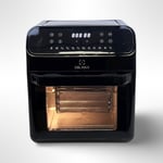 DBL MAX Digital Air Fryer Mini Oven 12 Litre 1700 Watt with Rotisserie Black