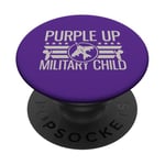 Purple Up For Military Kids Mois of Military Child Adultes PopSockets PopGrip Interchangeable