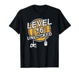 Level 16 Unlocked T-Shirt Video Game 16th Birthday Boy Gifts