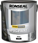 Ronseal uPVC Windows Doors Trim Mould Stain Protection Satin Paint 2.5L - White