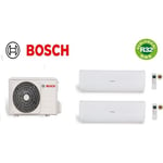 Pack climatisation unité extérieure bi split BOSCH 5200W + 1 unités intérieure 2 KW + 1 unité intérieure 3,5KW R32