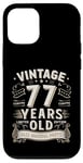 Coque pour iPhone 12/12 Pro Vintage Legend 77 Years Old Limited Edition Men Women Bday